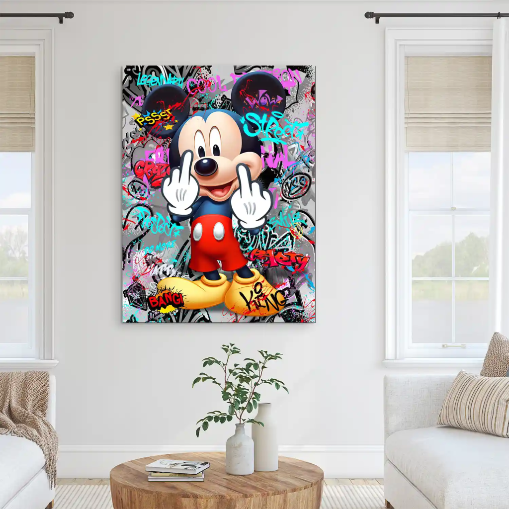 Micky Street Art Style AluDibond Bild INGALERIE