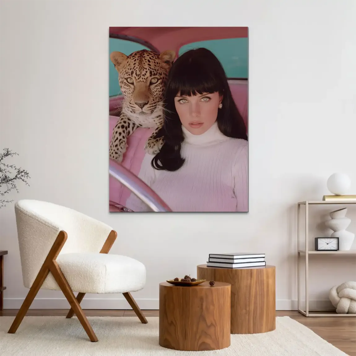 Leopard Diva Alu Dibond Wandbild