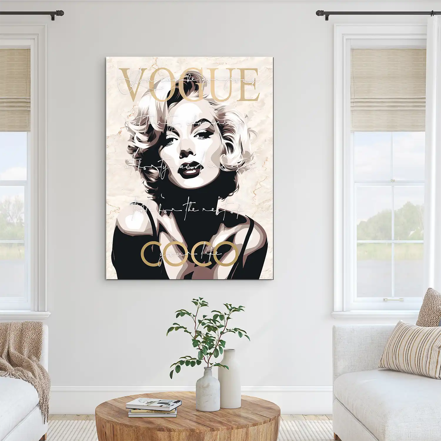 Marilyn Monroe Vogue Coco AluDibond Bild INGALERIE