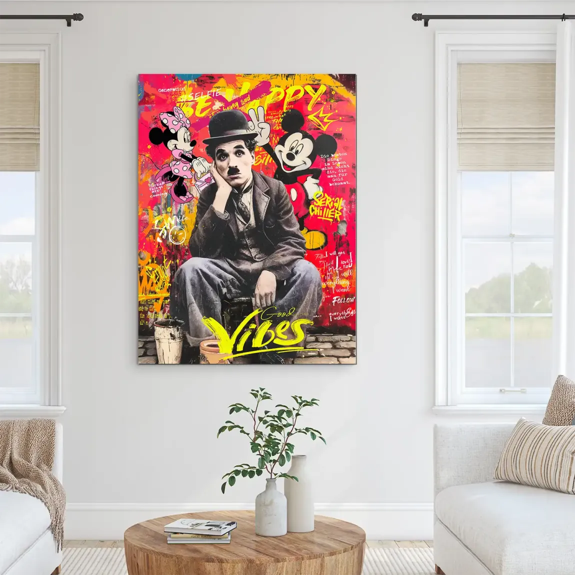 Legends Charlie & Micky Pop Art Alu Dibond Bild INGALERIE