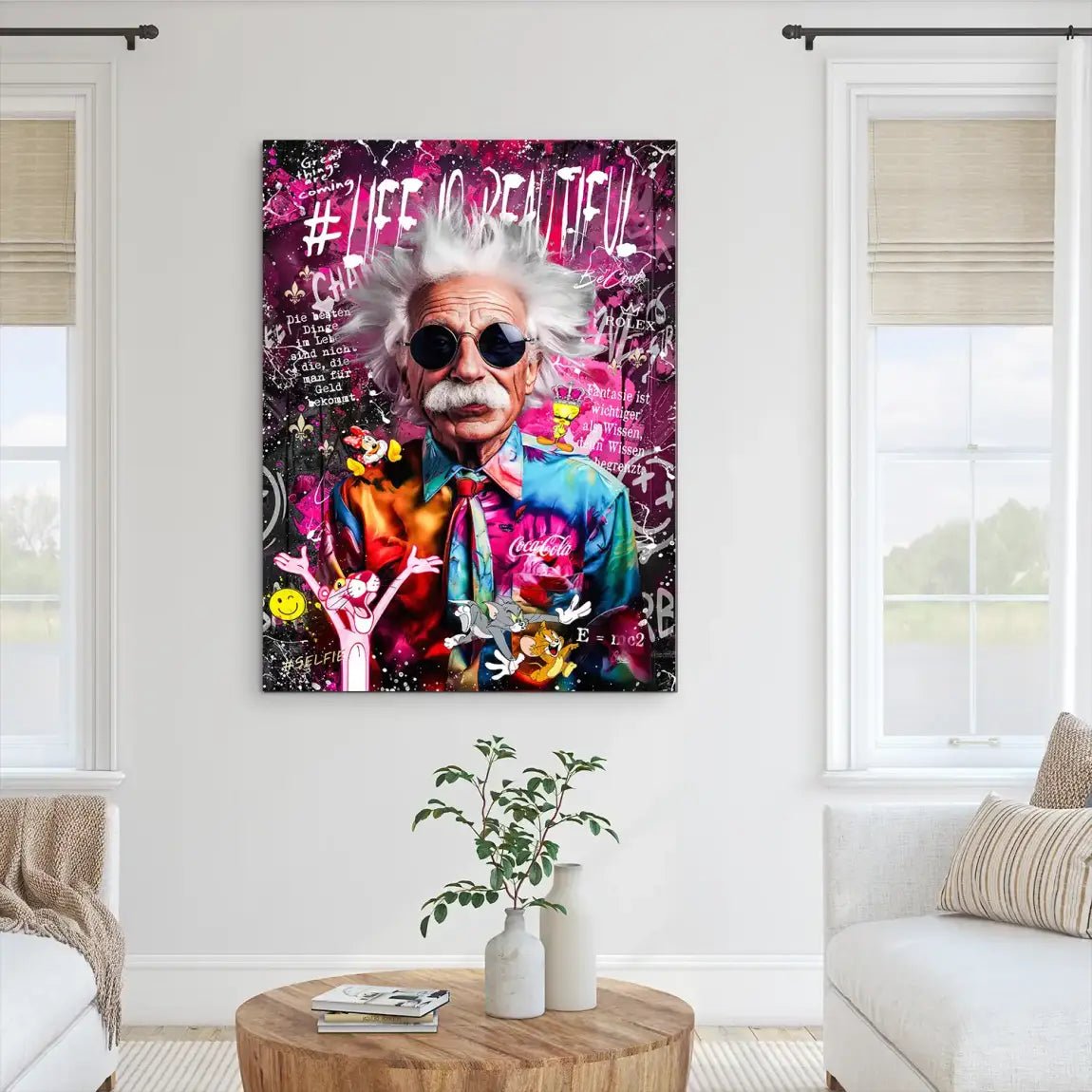 Einstein Pop Art Alu Dibond Bild INGALERIE