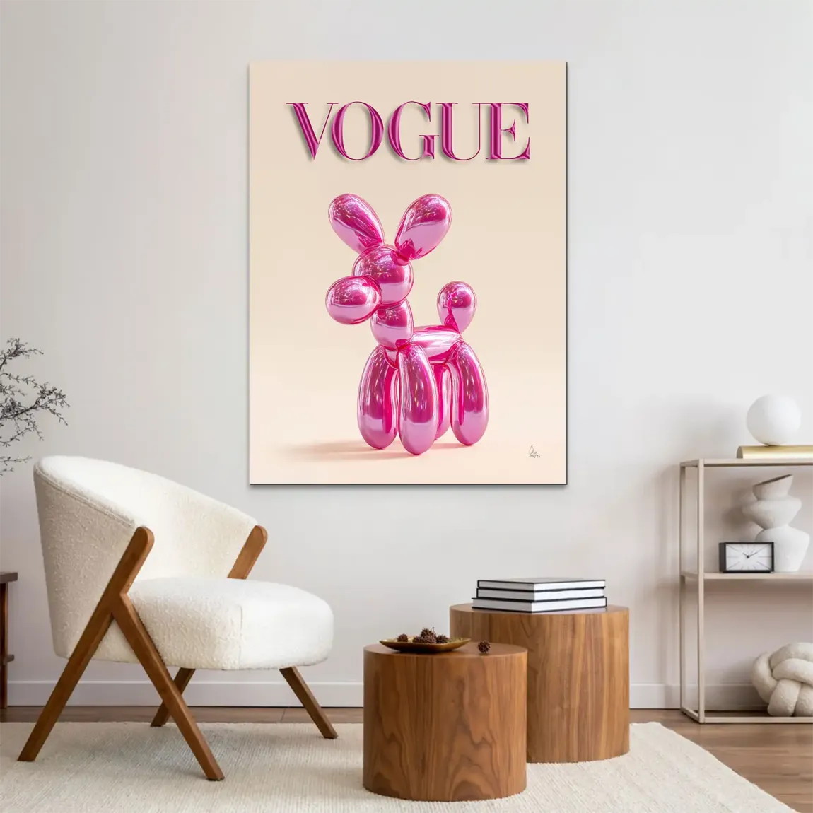 Vogue Hund Alu Dibond Wandbild