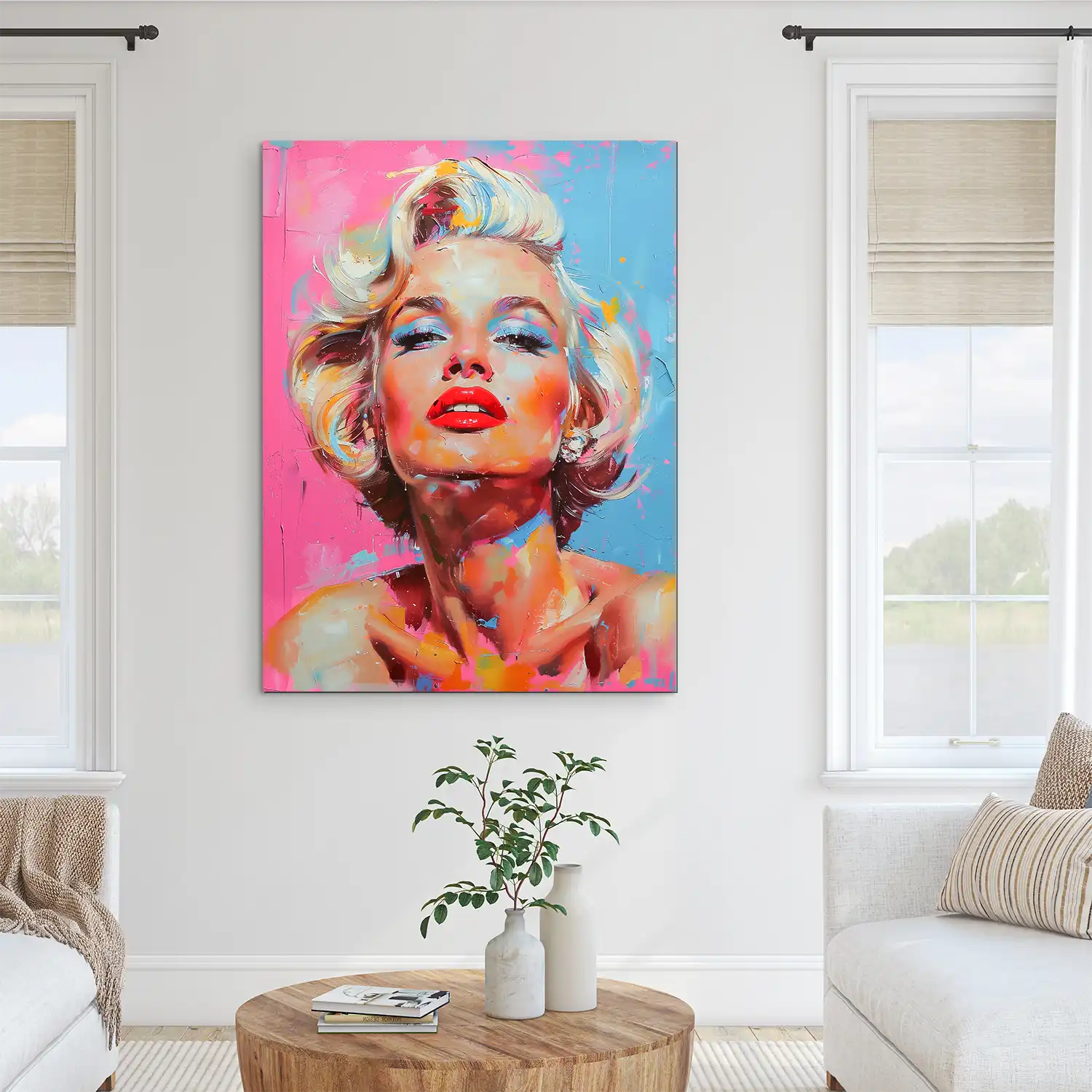 Marilyn Monroe Color Style AluDibond Bild INGALERIE