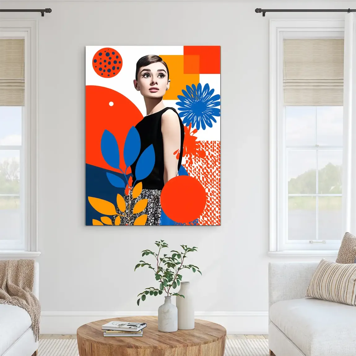 Audrey Hepburn Blooming Alu Dibond Bild INGALERIE