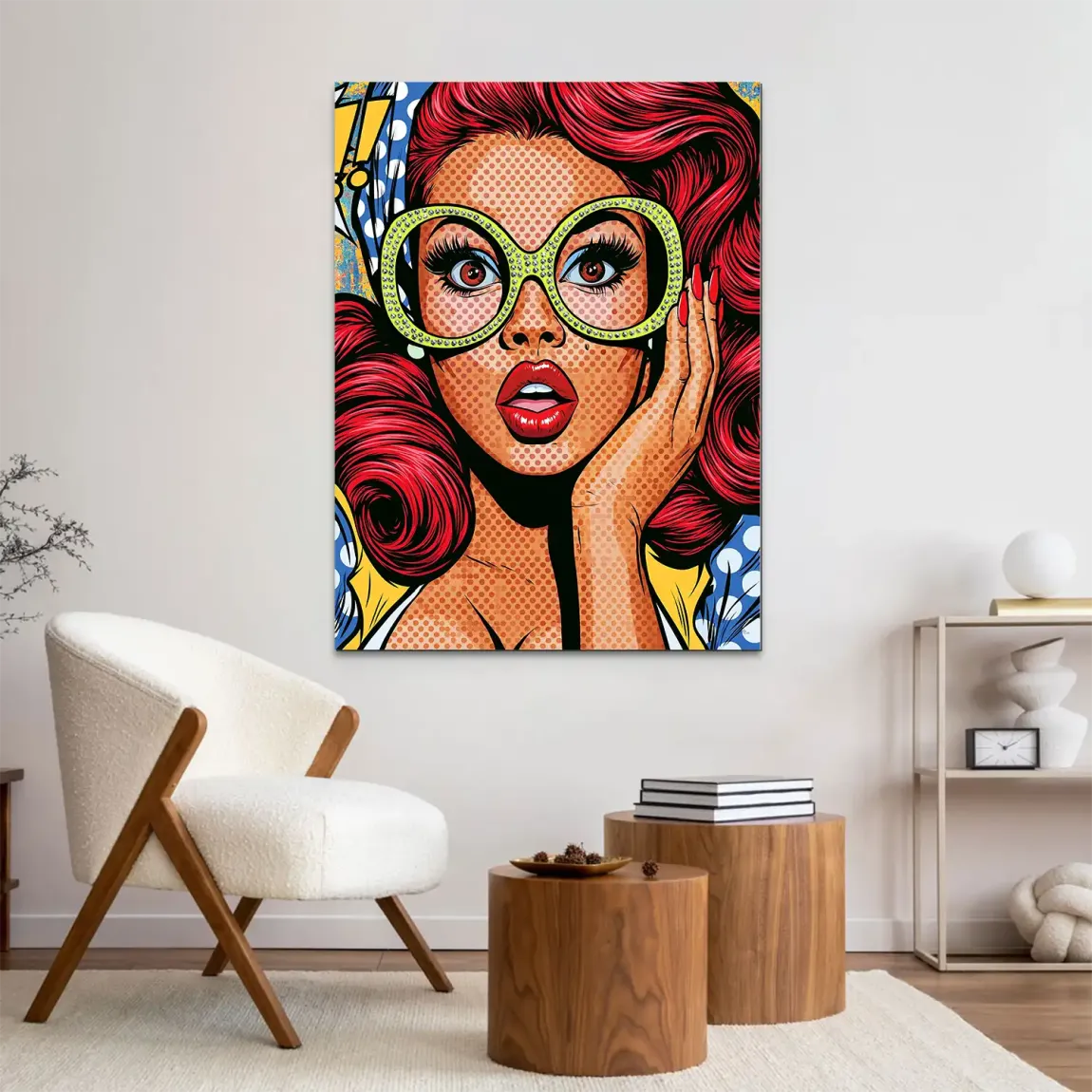 Pop Art Diva Alu Dibond Wandbild