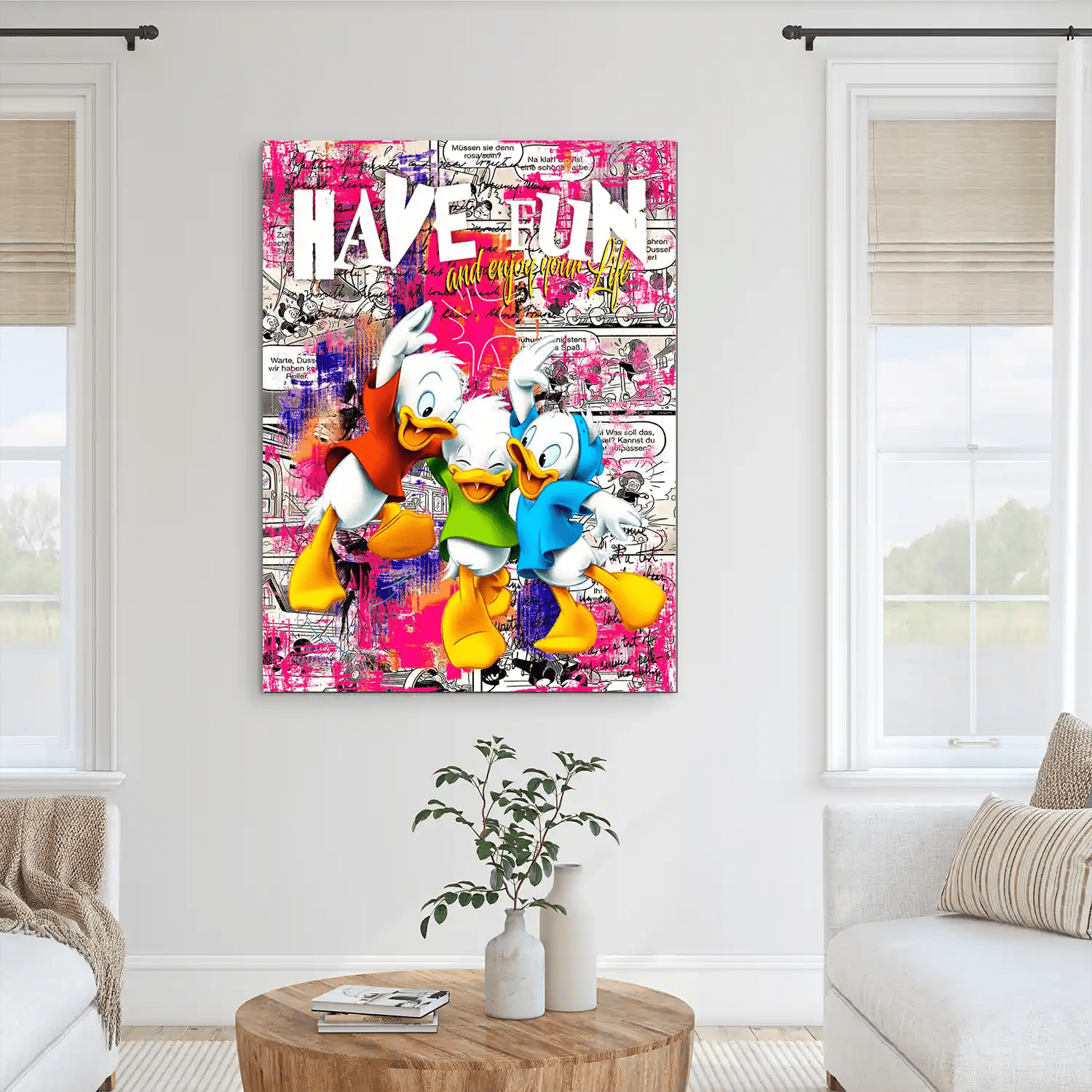 Duck Kids Pop Art AluDibond Bild INGALERIE