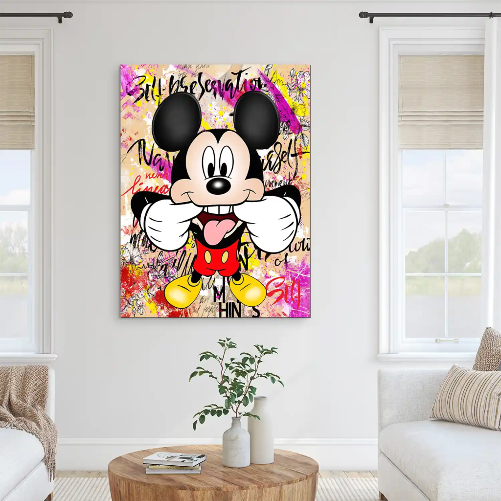 Micky Smile Pop Art AluDibond Bild INGALERIE