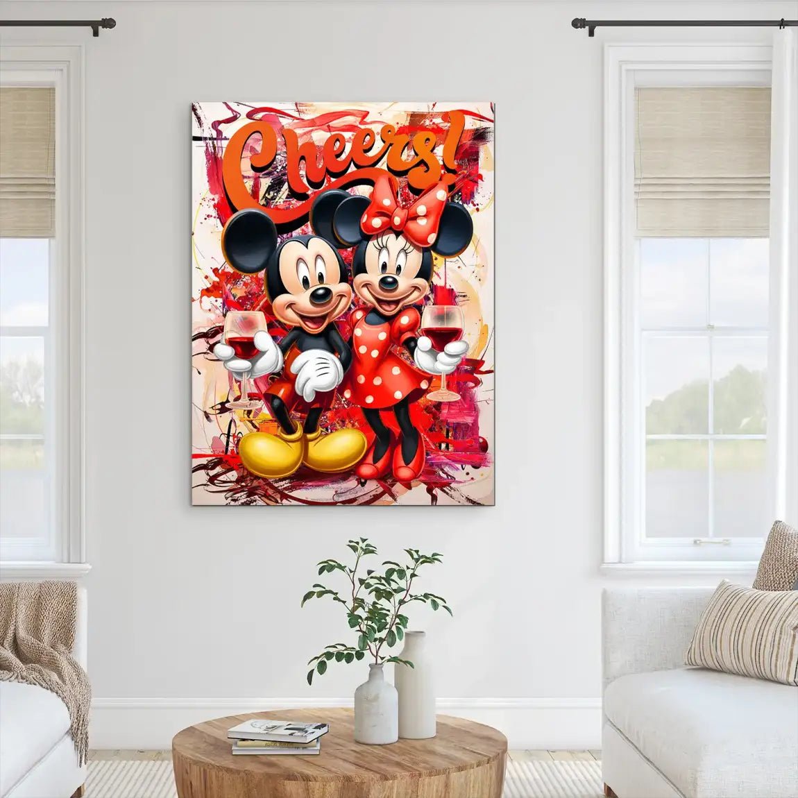 Micky u. Minnie Cheers Alu Dibond Bild INGALERIE