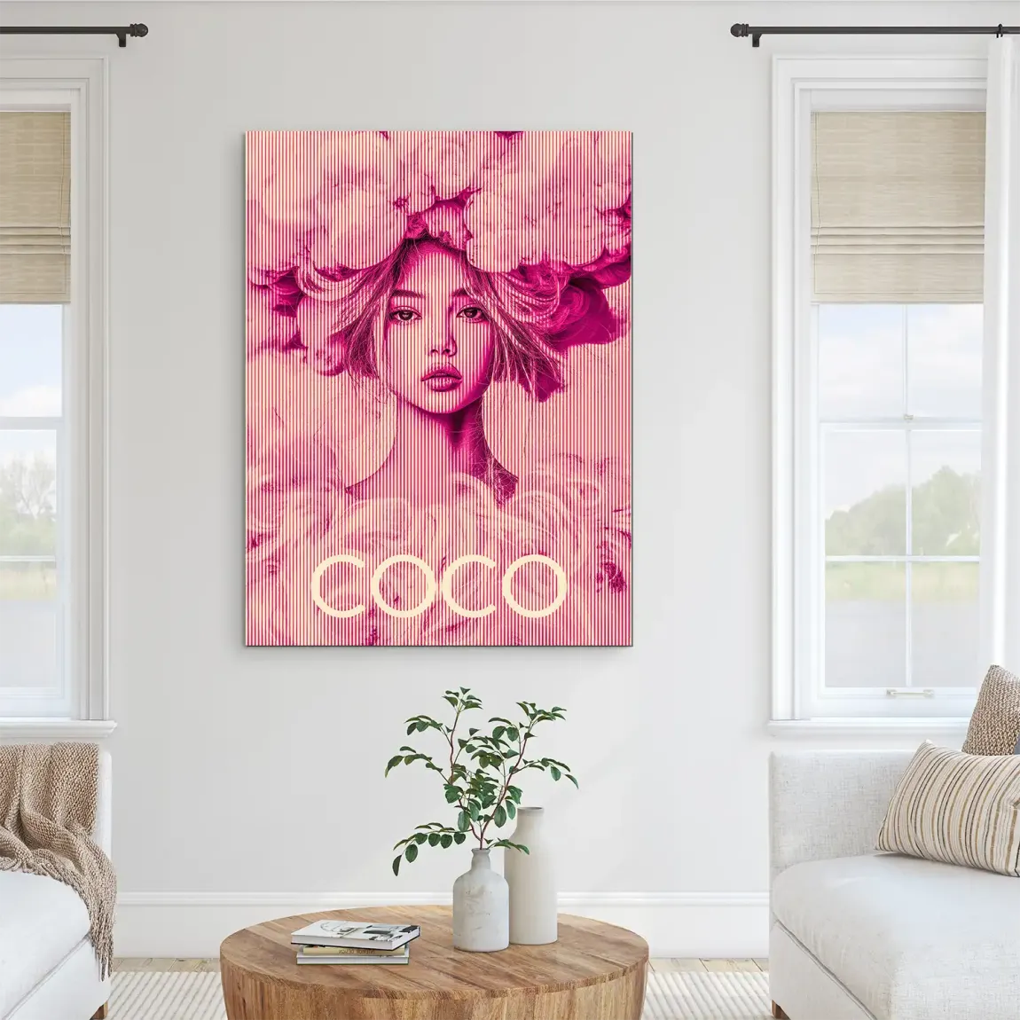 Coco Vision in Pink Alu Dibond Bild INGALERIE