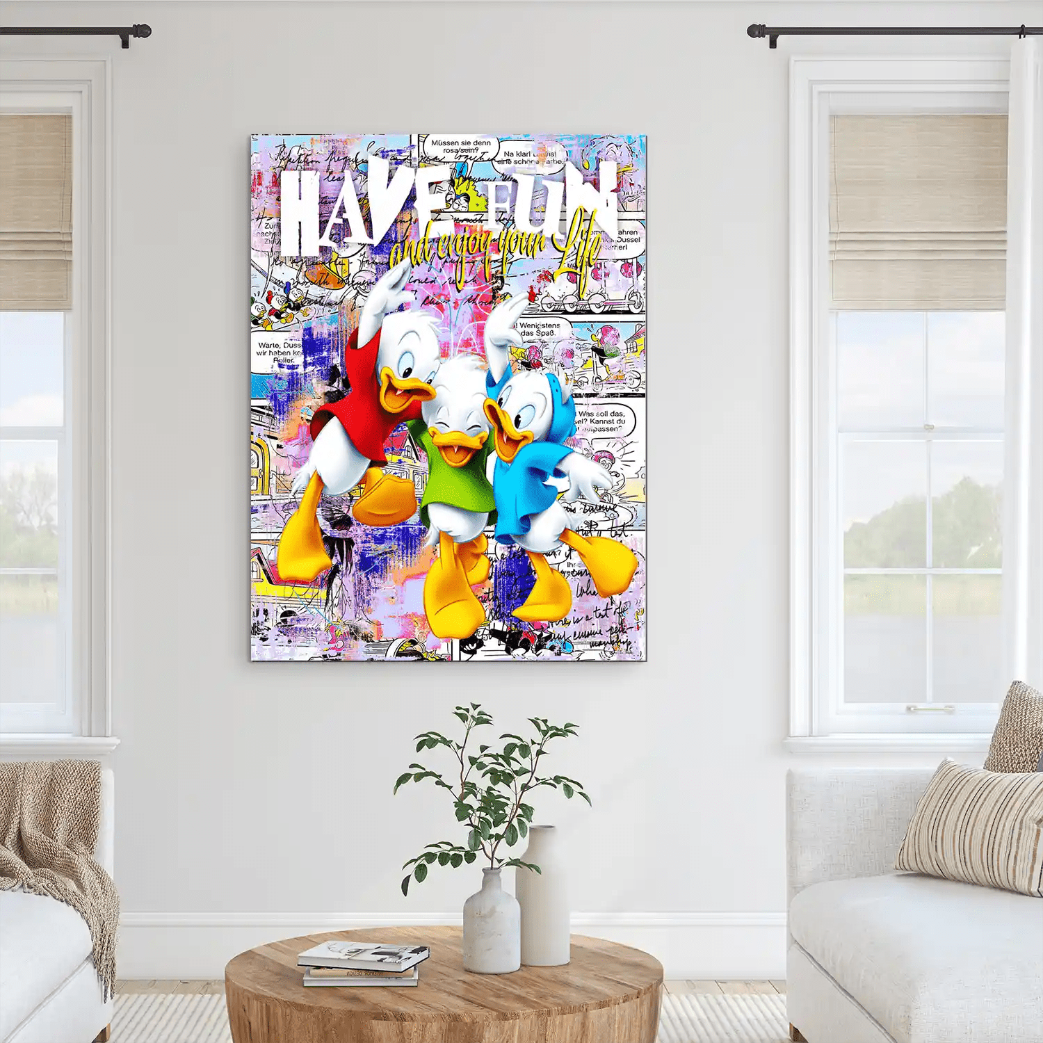 Duck Kids Nr.2 Pop Art AluDibond Bild INGALERIE