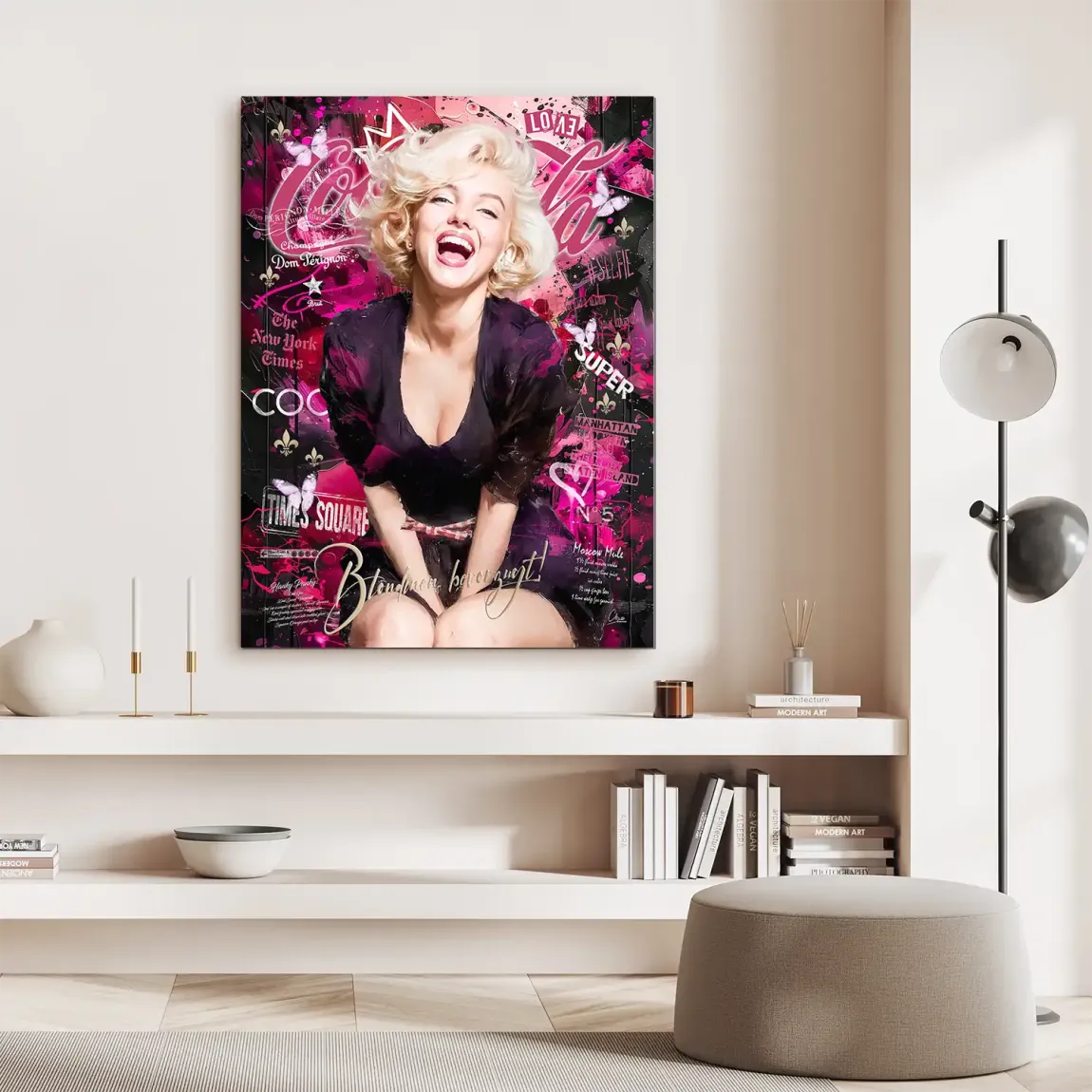 Marilyn Pink Vibes Alu Dibond Bild INGALERIE