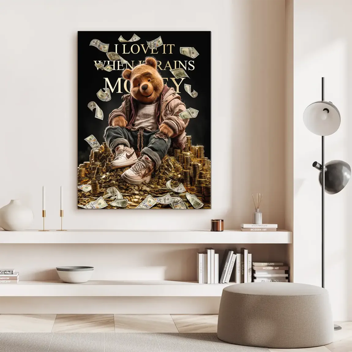 Winnie Puuh Rich Dreams Alu Dibond Bild INGALERIE