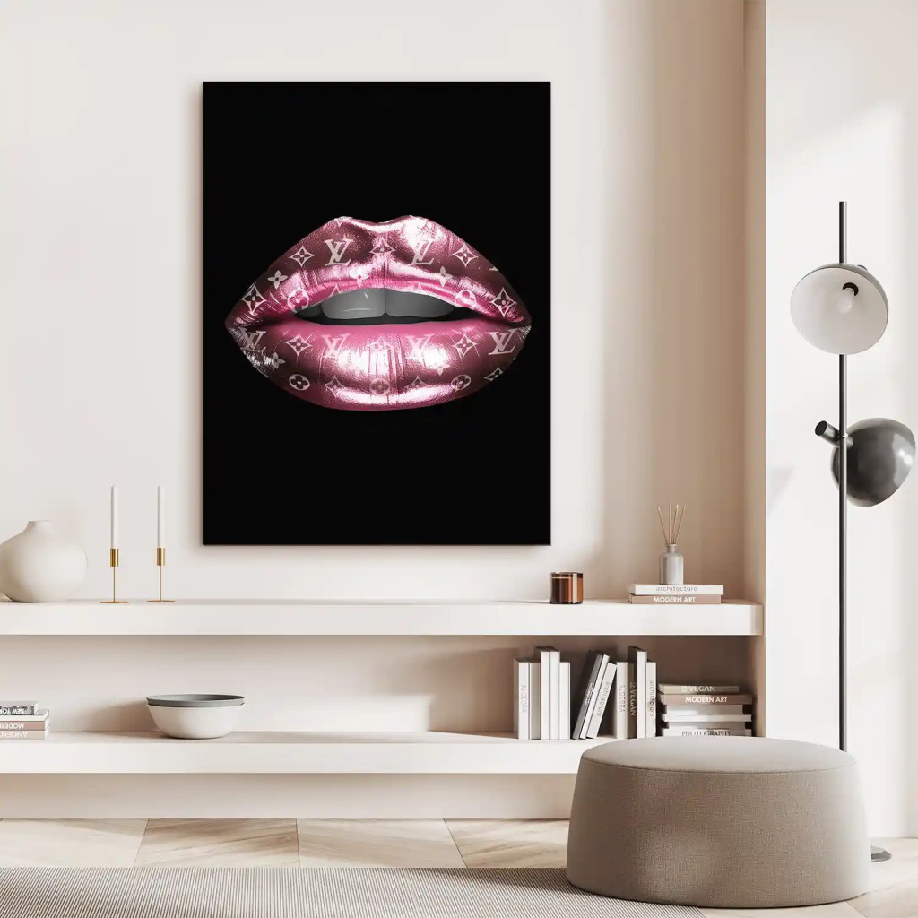 Vuitton Metallic Lips AluDibond Bild INGALERIE