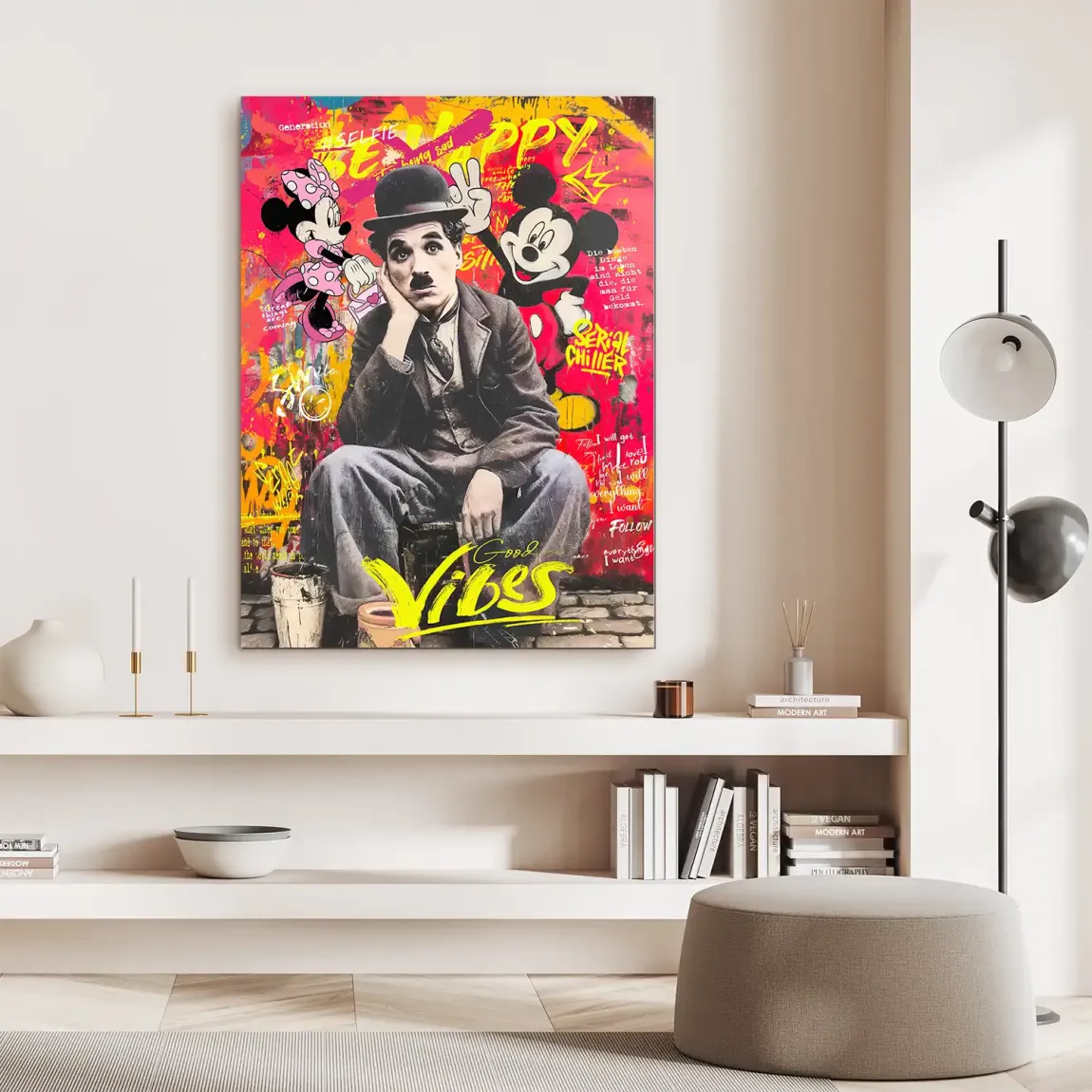 Legends Charlie & Micky Pop Art Alu Dibond Bild INGALERIE