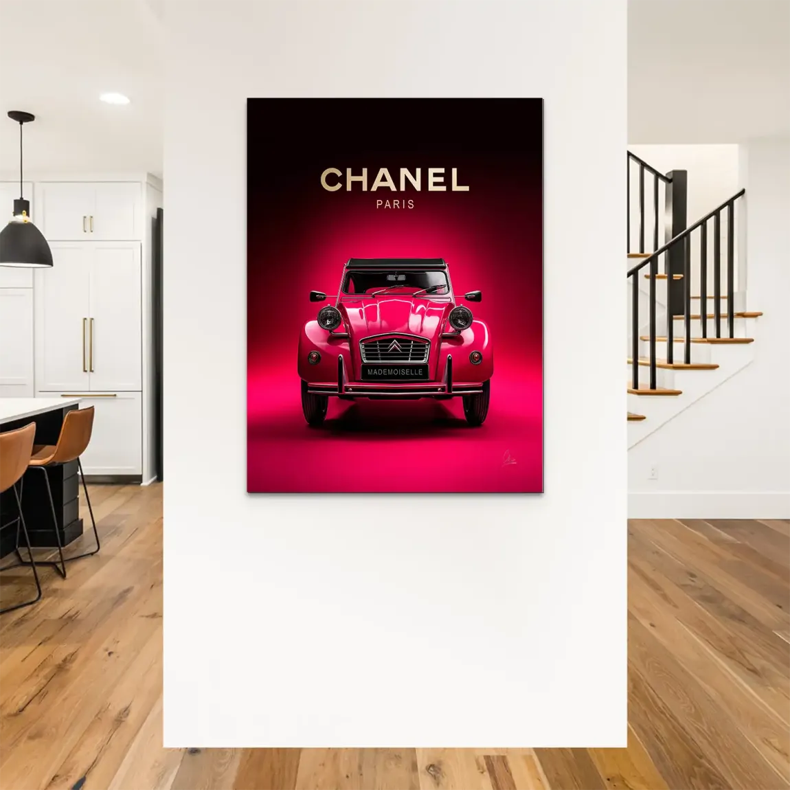 Mademoiselle Chic 2CV Alu Dibond Bild