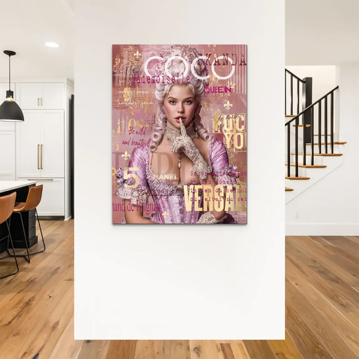 Marie Antoinette Popart Alu Dibond Bild