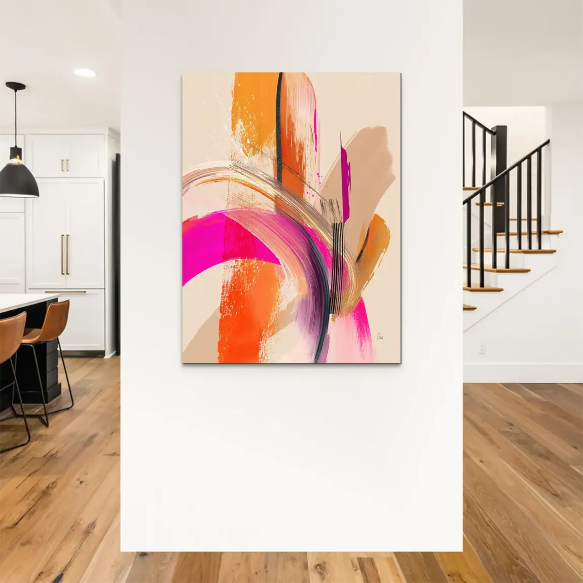 Amber Wave Alu Dibond Bild