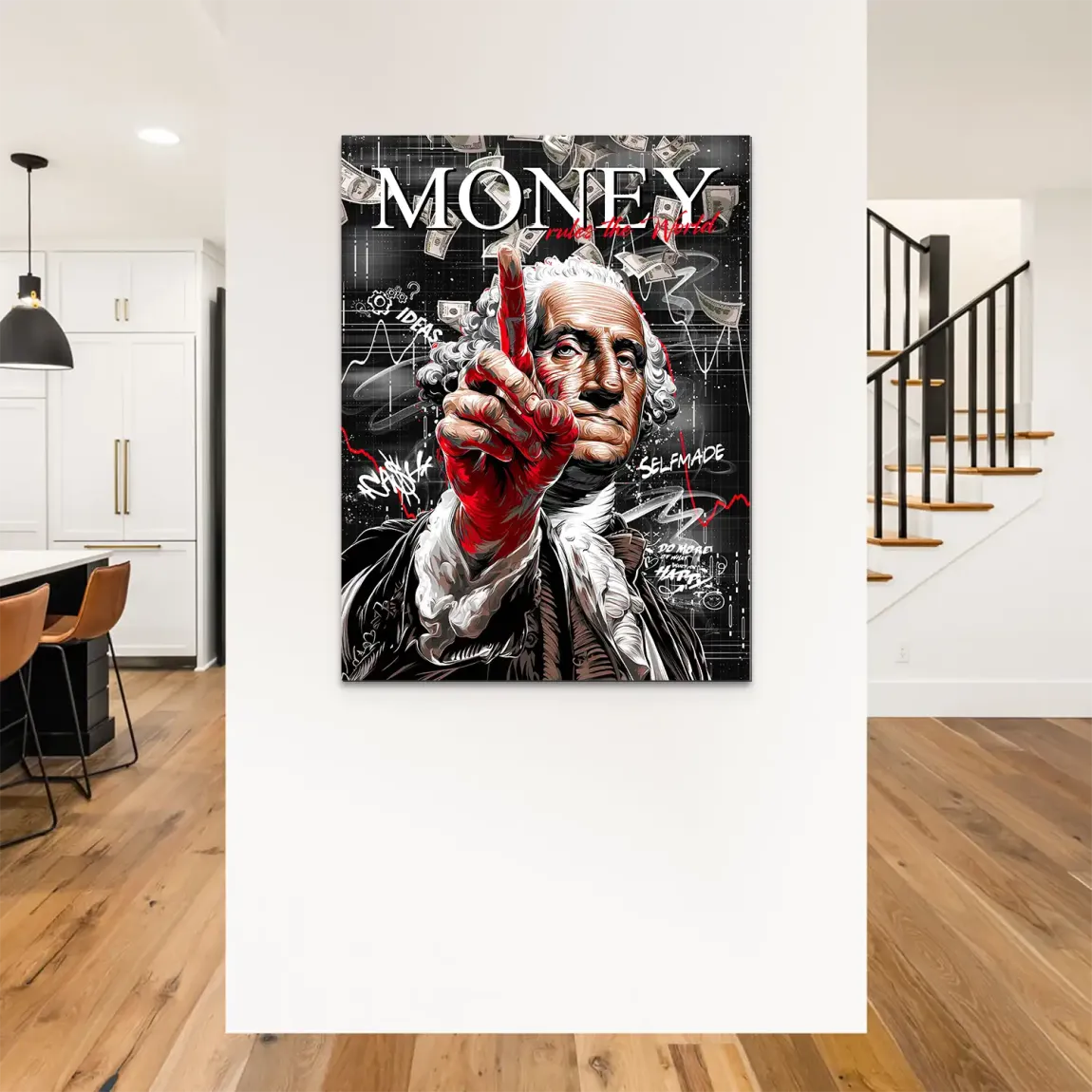 Money Leader Wallstreet Alu Dibond Bild