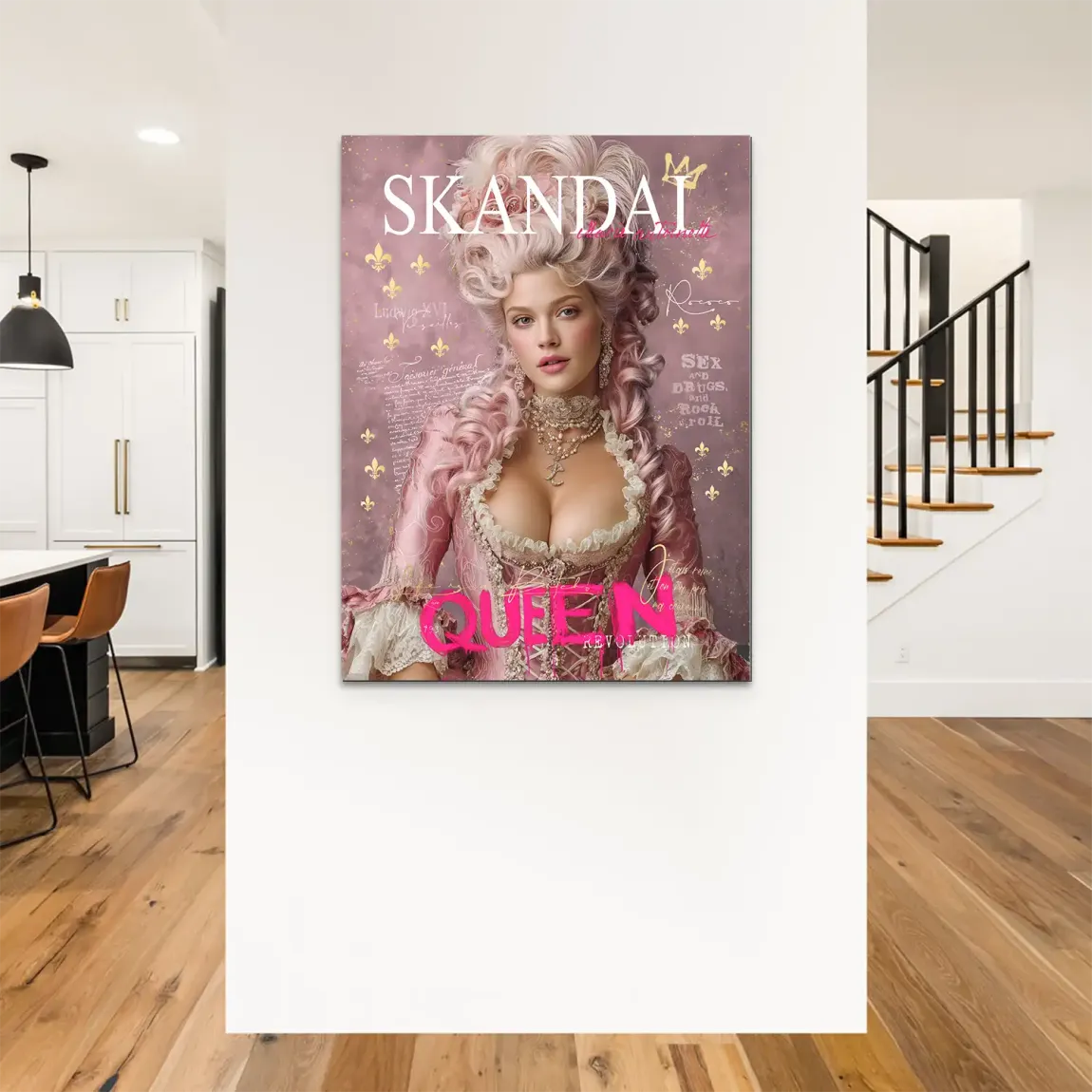 Marie Antoinette Skandal Pop Art Alu Dibond Bild