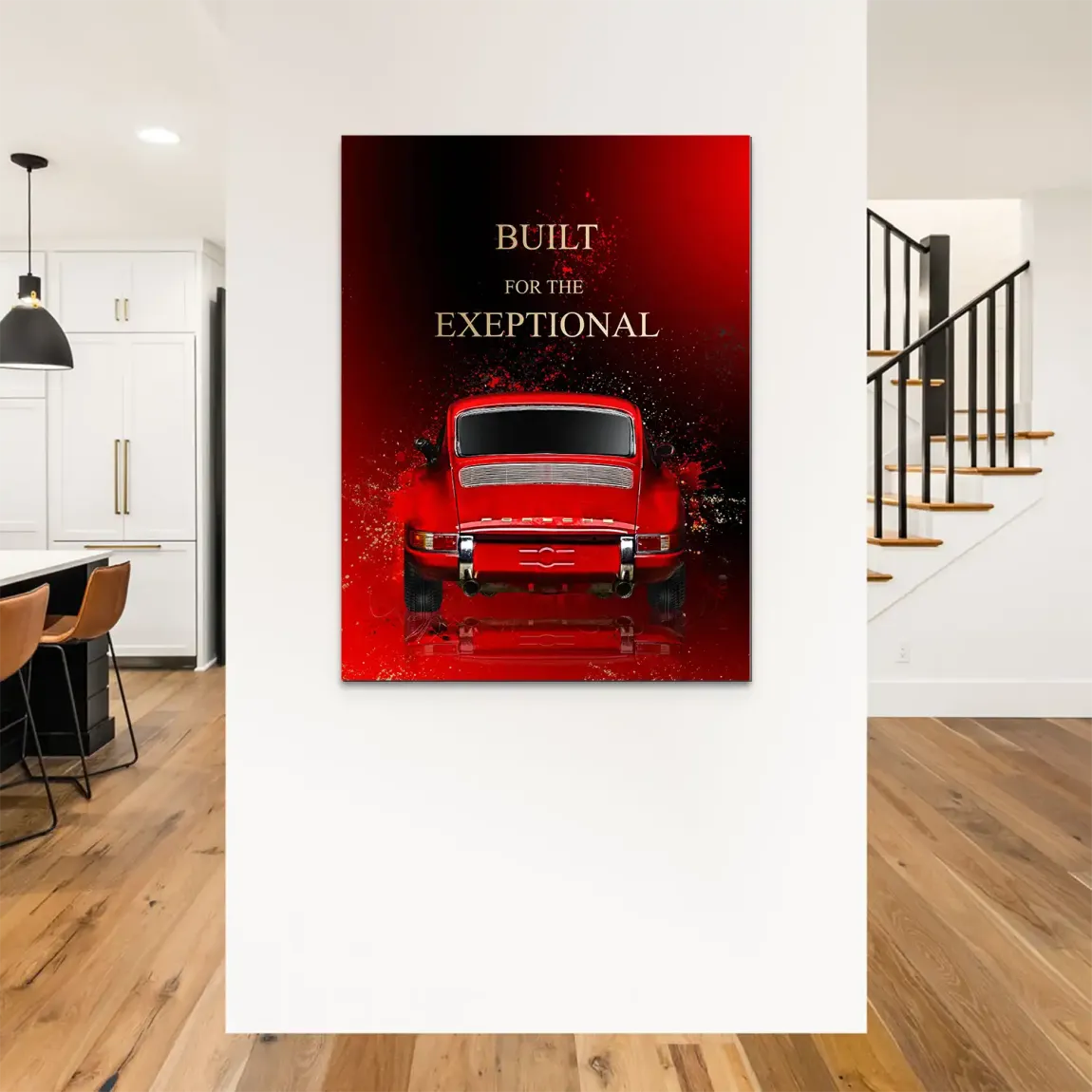 Red Legend 911 Retro Alu Dibond Bild