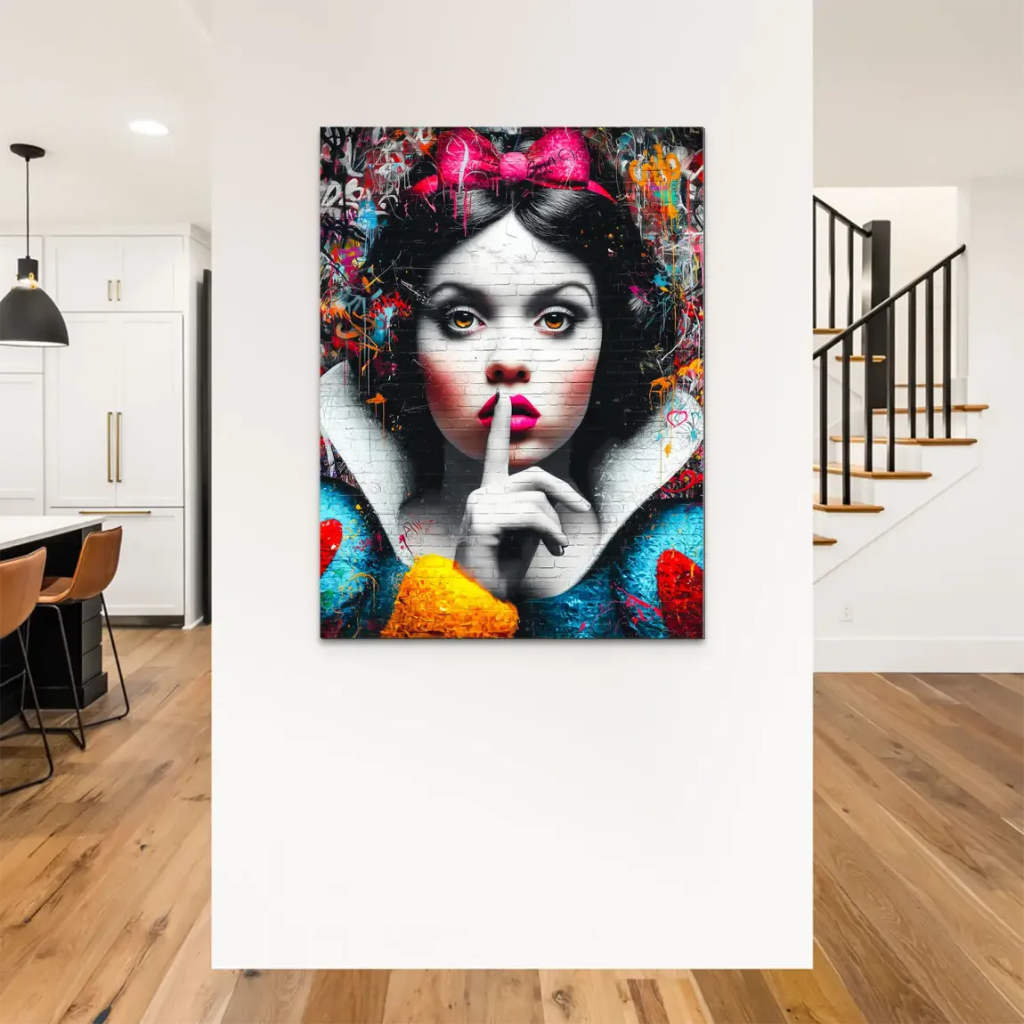 Schneewittchen Silent Pop Art Alu Dibond Bild