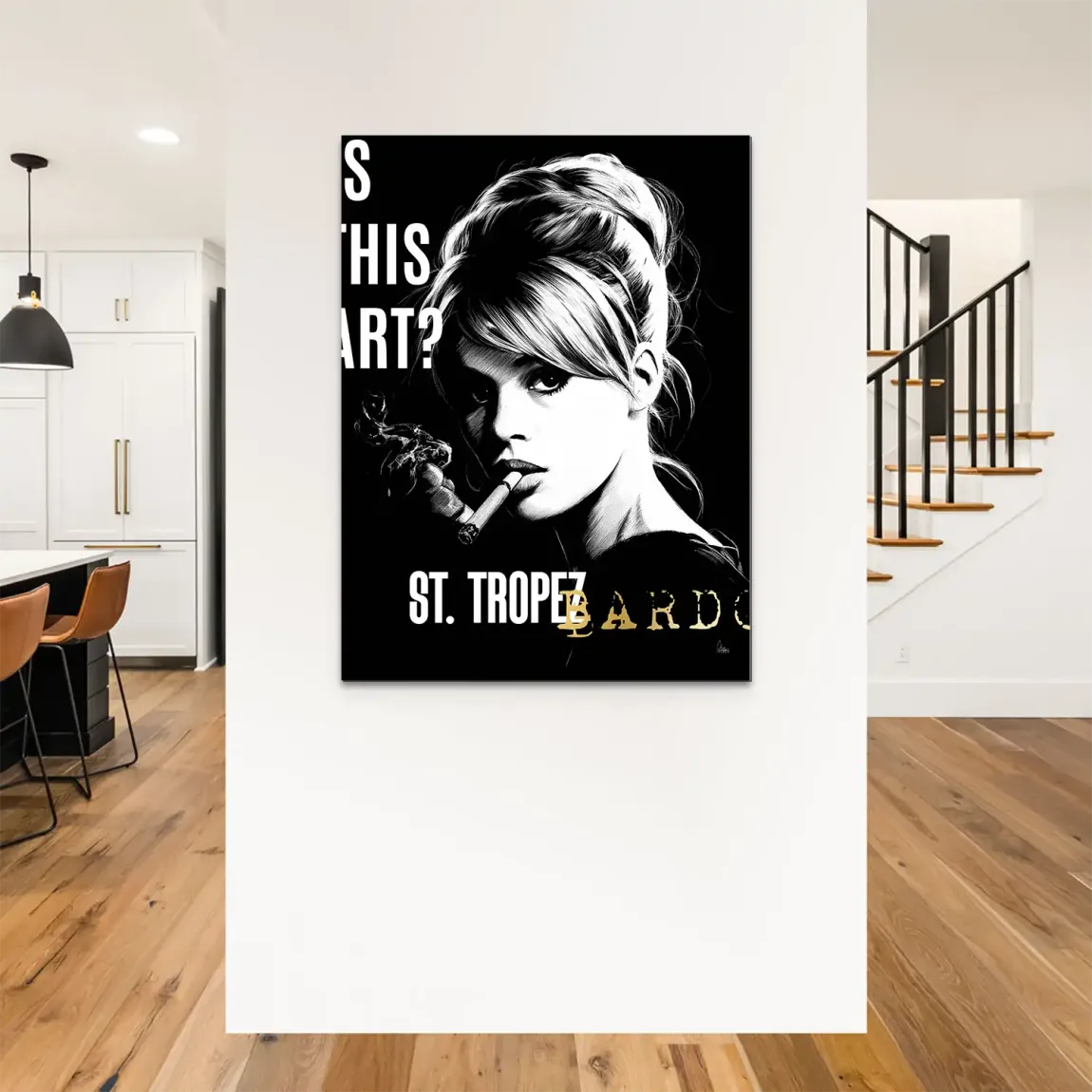 Brigitte Bardot Smoke Alu Dibond Bild