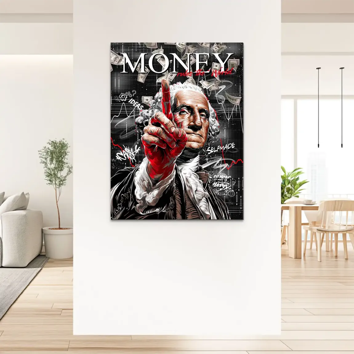 Money Leader Wallstreet Alu Dibond Bild