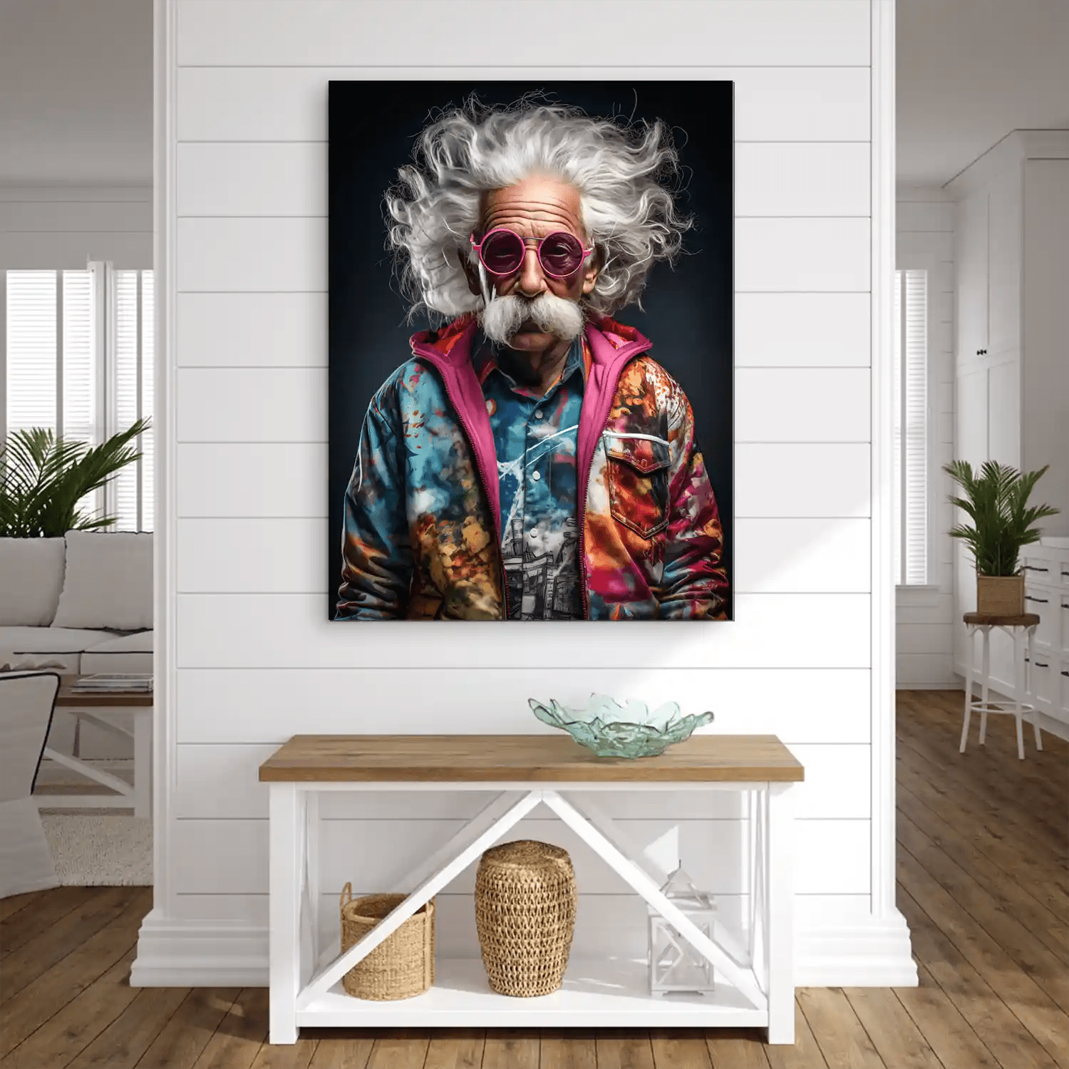 Einstein Hipster Style AluDibond Bild INGALERIE