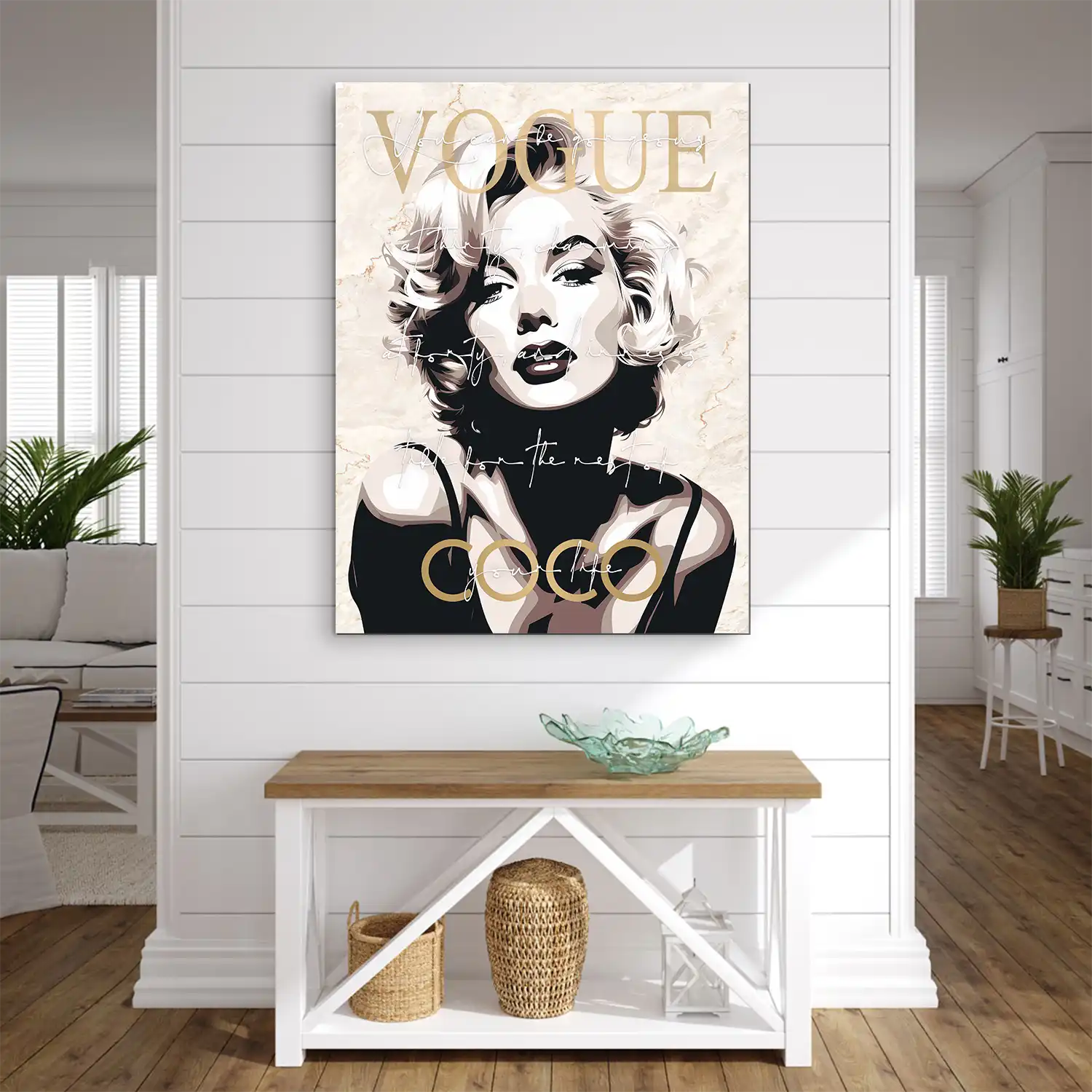 Marilyn Monroe Vogue Coco AluDibond Bild INGALERIE