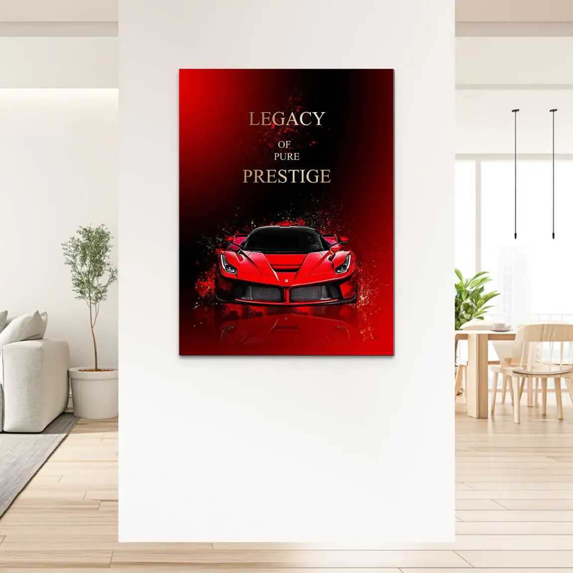 Red Prestige Ferrari Alu Dibond Bild