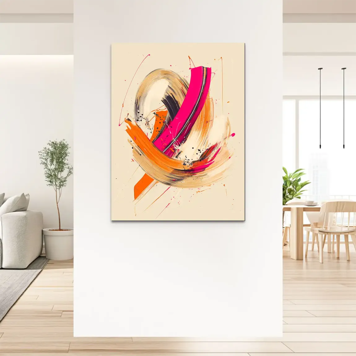 Bewegte Farbe Abstrakt Alu Dibond Bild