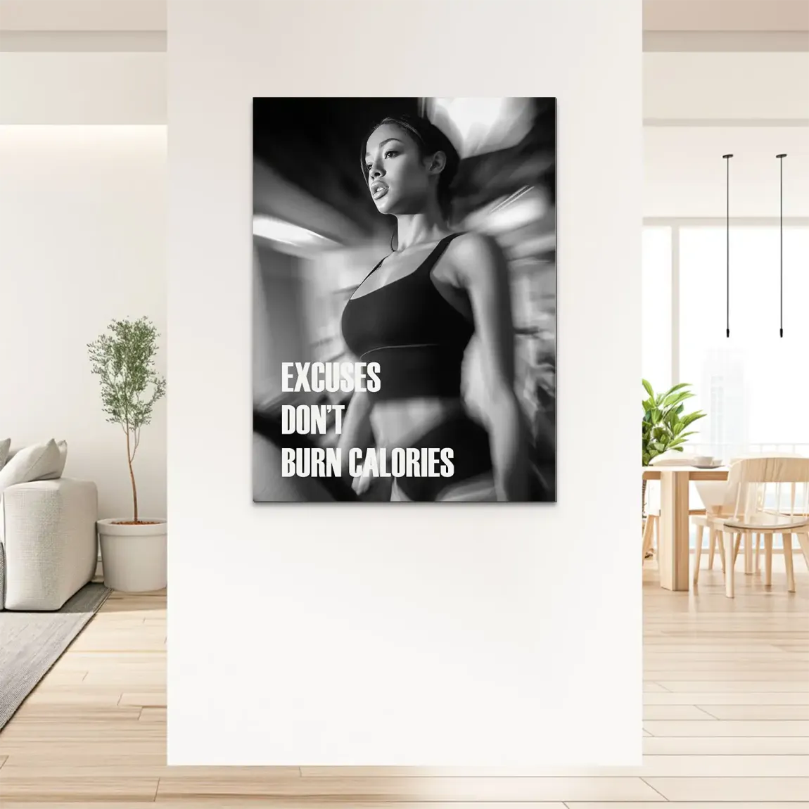 Burn Calories Fitness Alu Dibond Bild