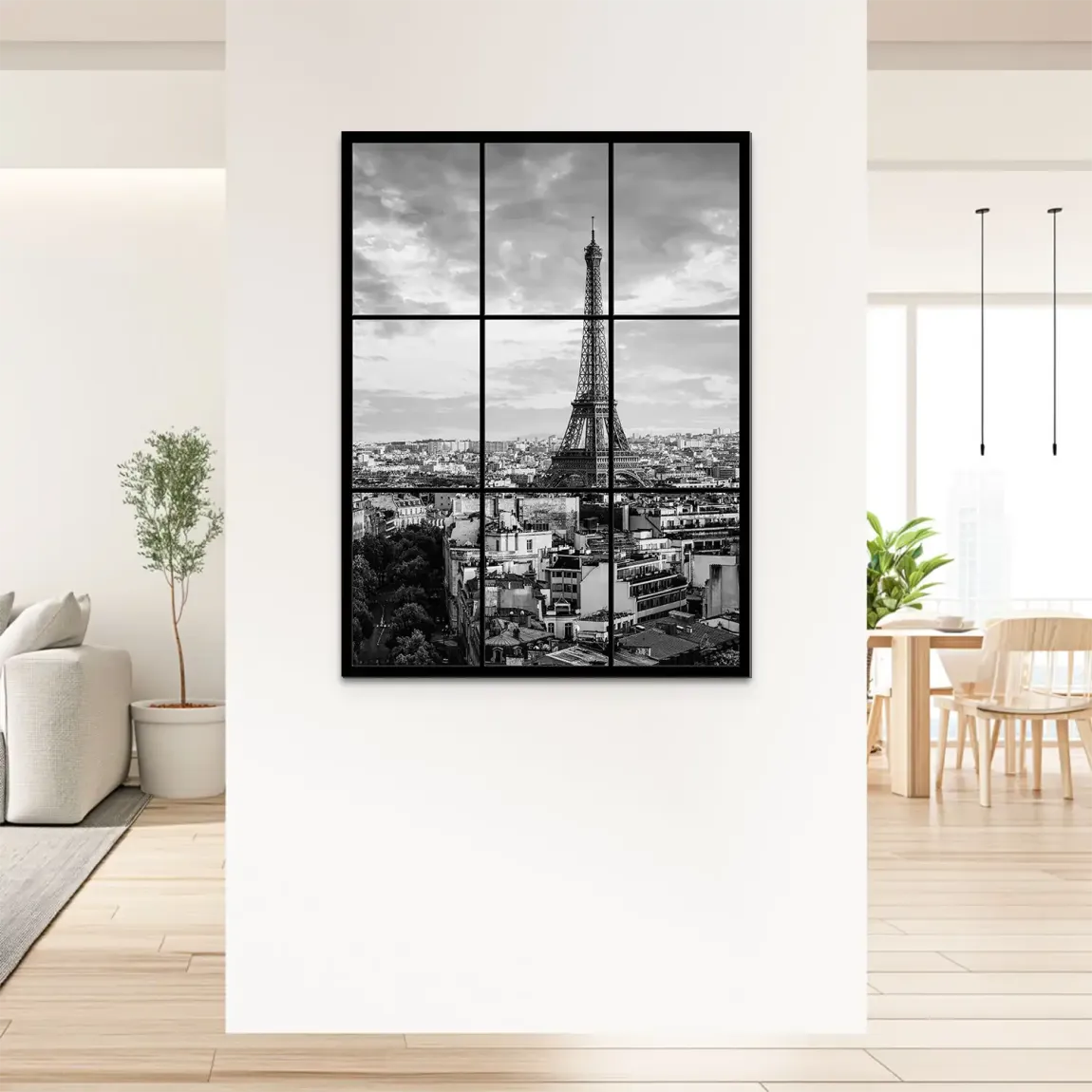 Eiffelturm über Paris Alu Dibond Bild