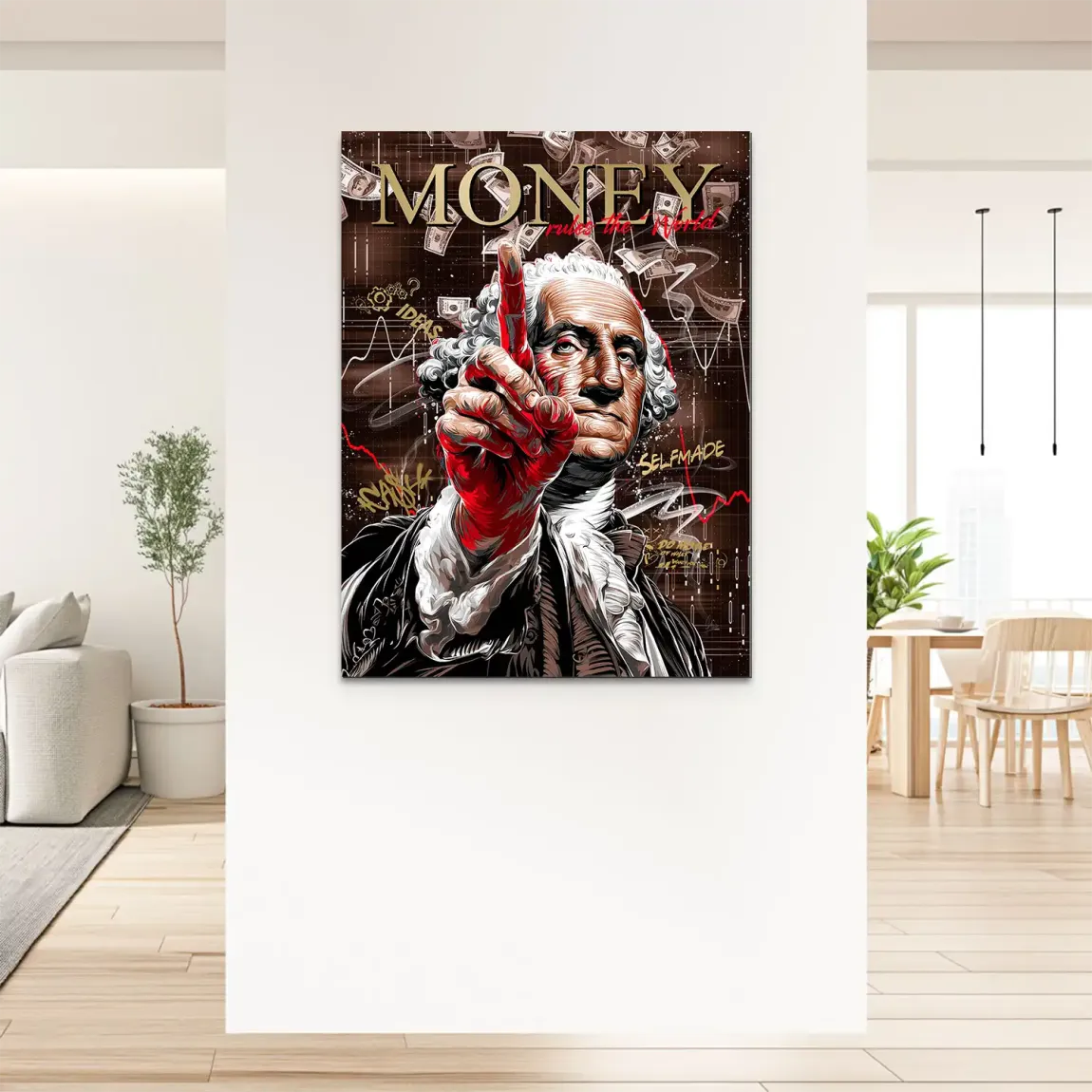 Money Vision Wallstreet Alu Dibond Bild