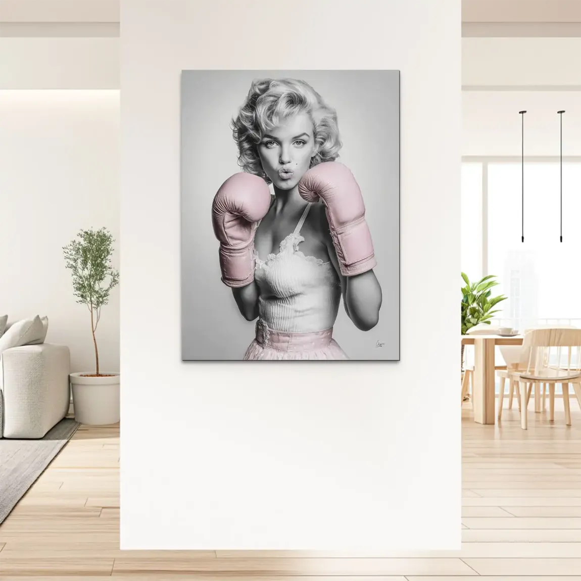 Marilyn Monroe Punch Alu Dibond Bild