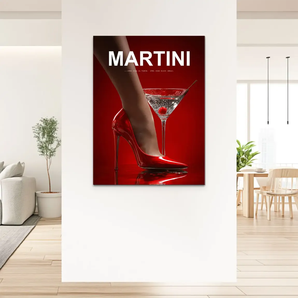 Martini Red Desire Alu Dibond Bild