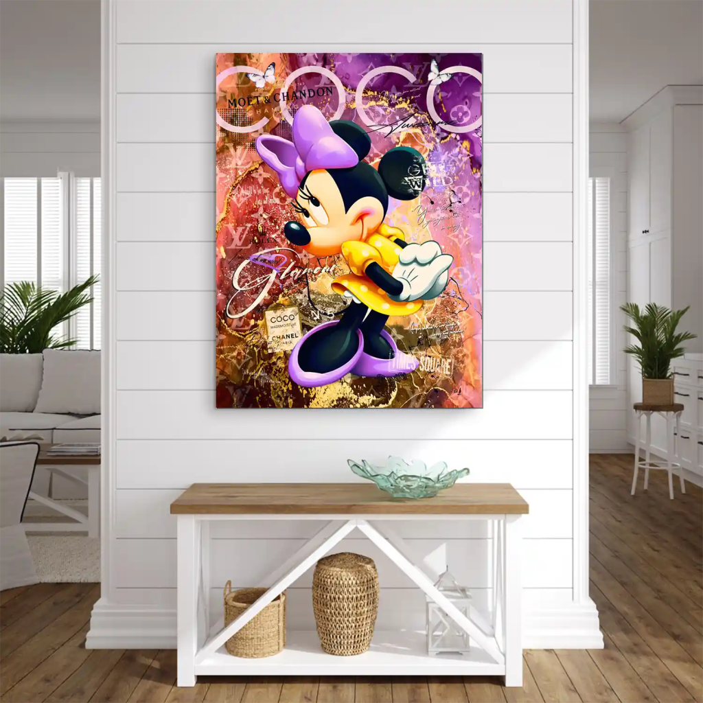 Minnie Maus Coco Pop Art AluDibond Bild INGALERIE