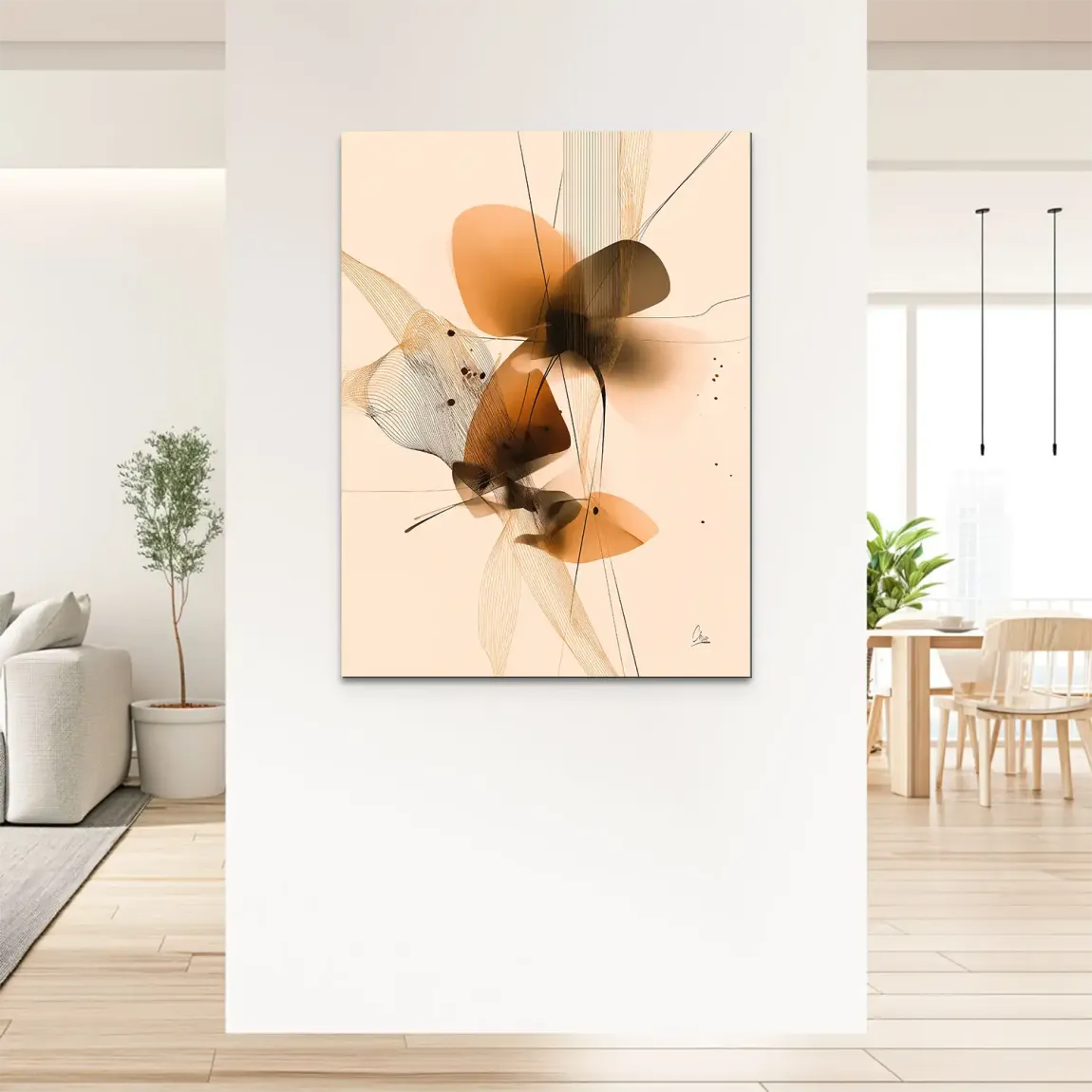 Amber Flow Harmony Alu Dibond Bild