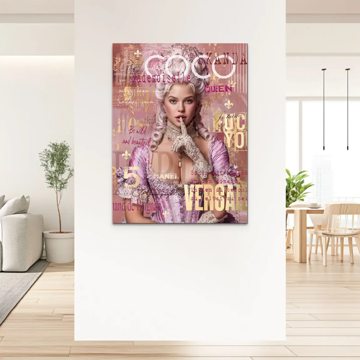 Marie Antoinette Popart Alu Dibond Bild