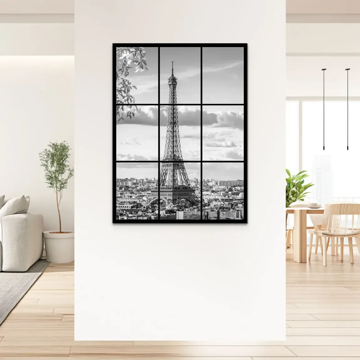 Paris Skyline View Alu Dibond Bild