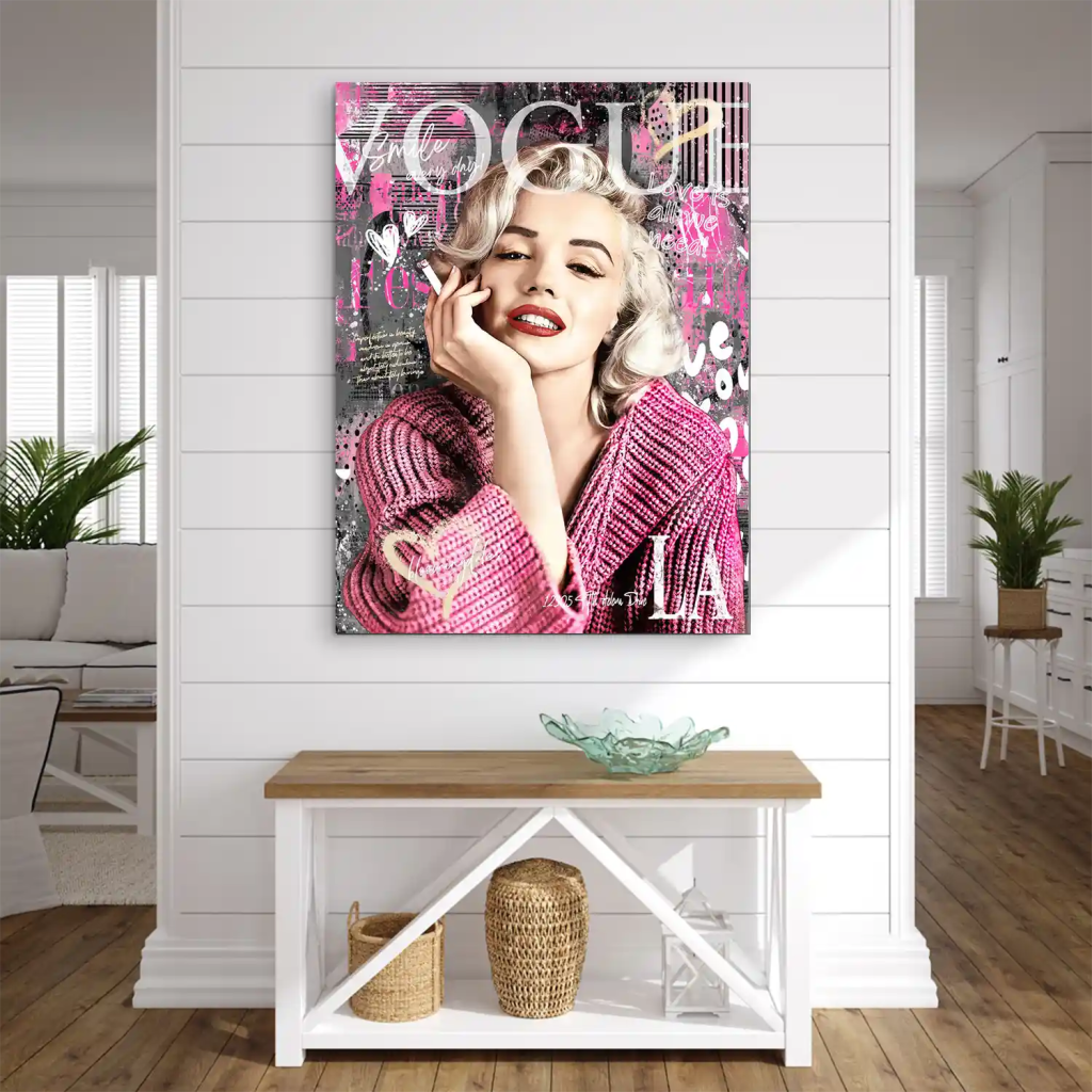 Pop Art Marilyn Monroe Vogue AluDibond Bild INGALERIE