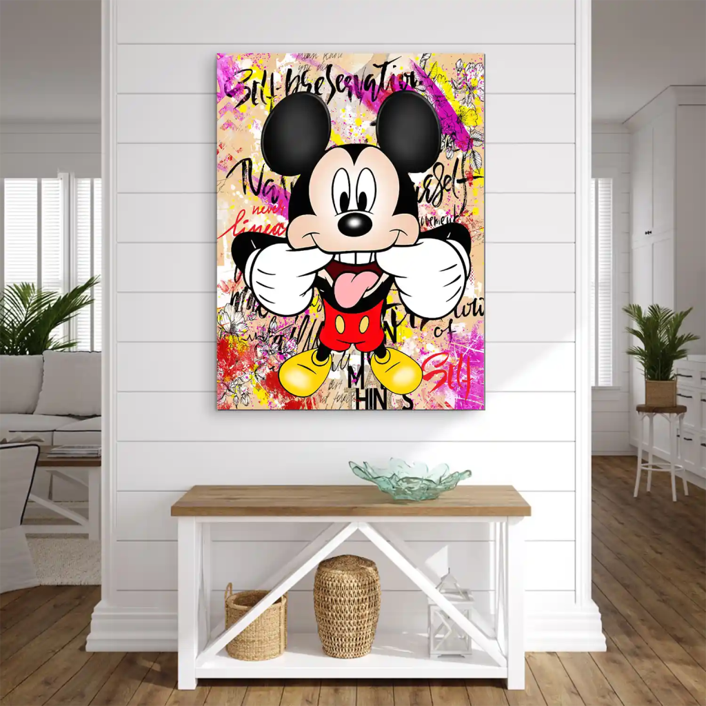 Micky Smile Pop Art AluDibond Bild INGALERIE