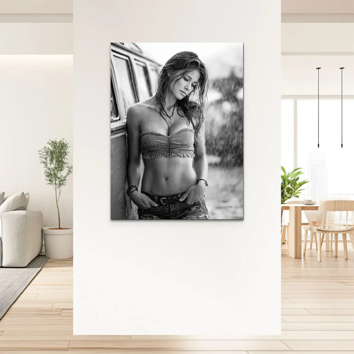 Summer Rain Alu Dibond Bild