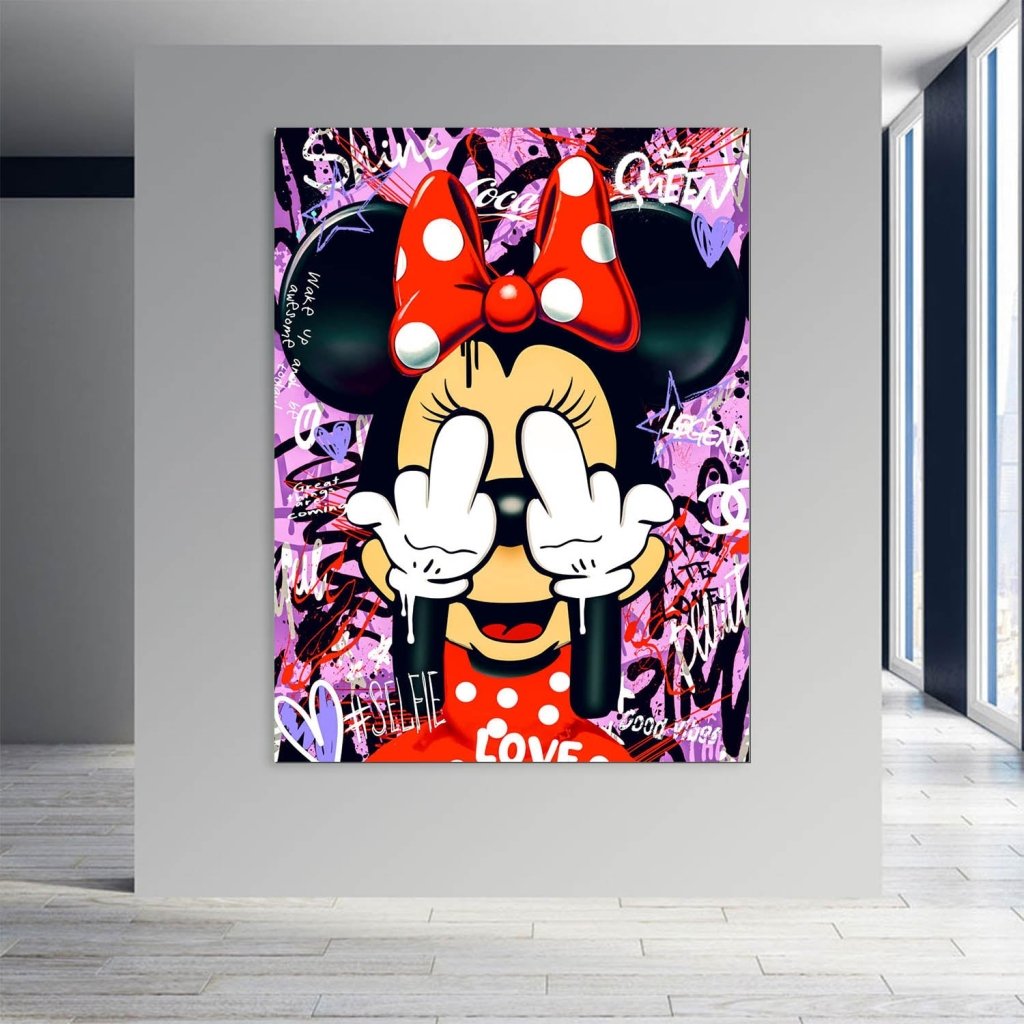 Bad Minnie Street Art AluDibond Bild INGALERIE