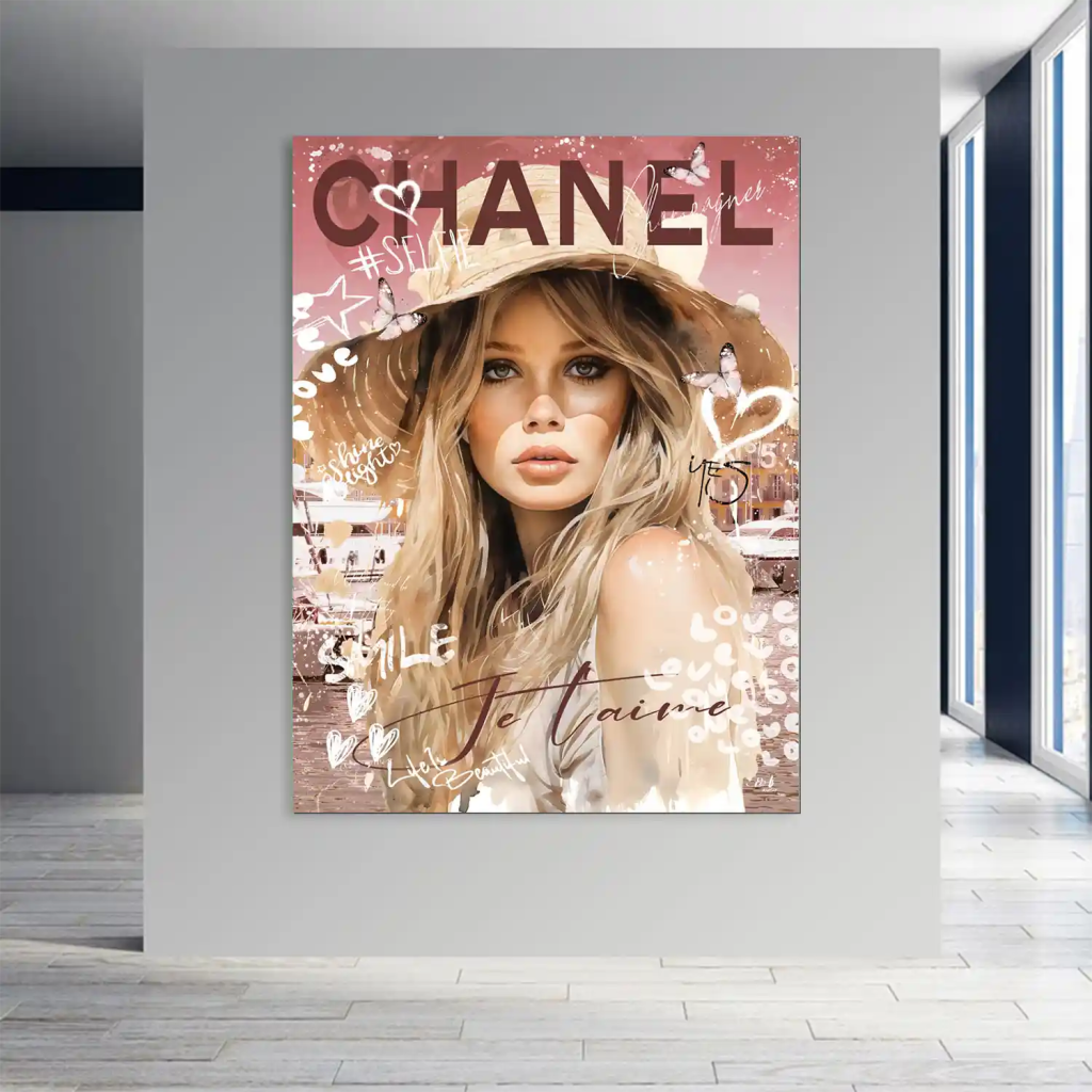 Pop Art Bardot Chanel Aludibond Bild INGALERIE