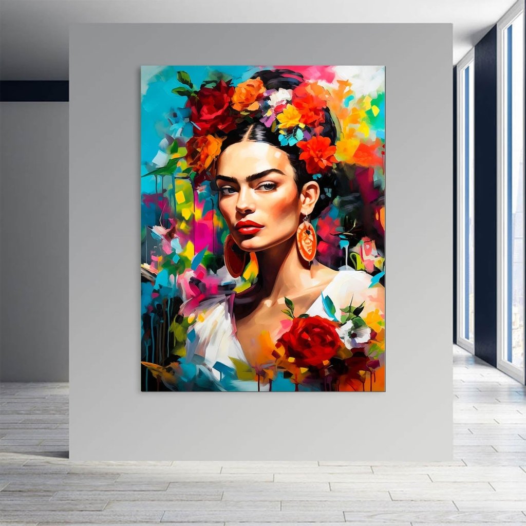 Frida Kahlo Flower AluDibond Bild INGALERIE