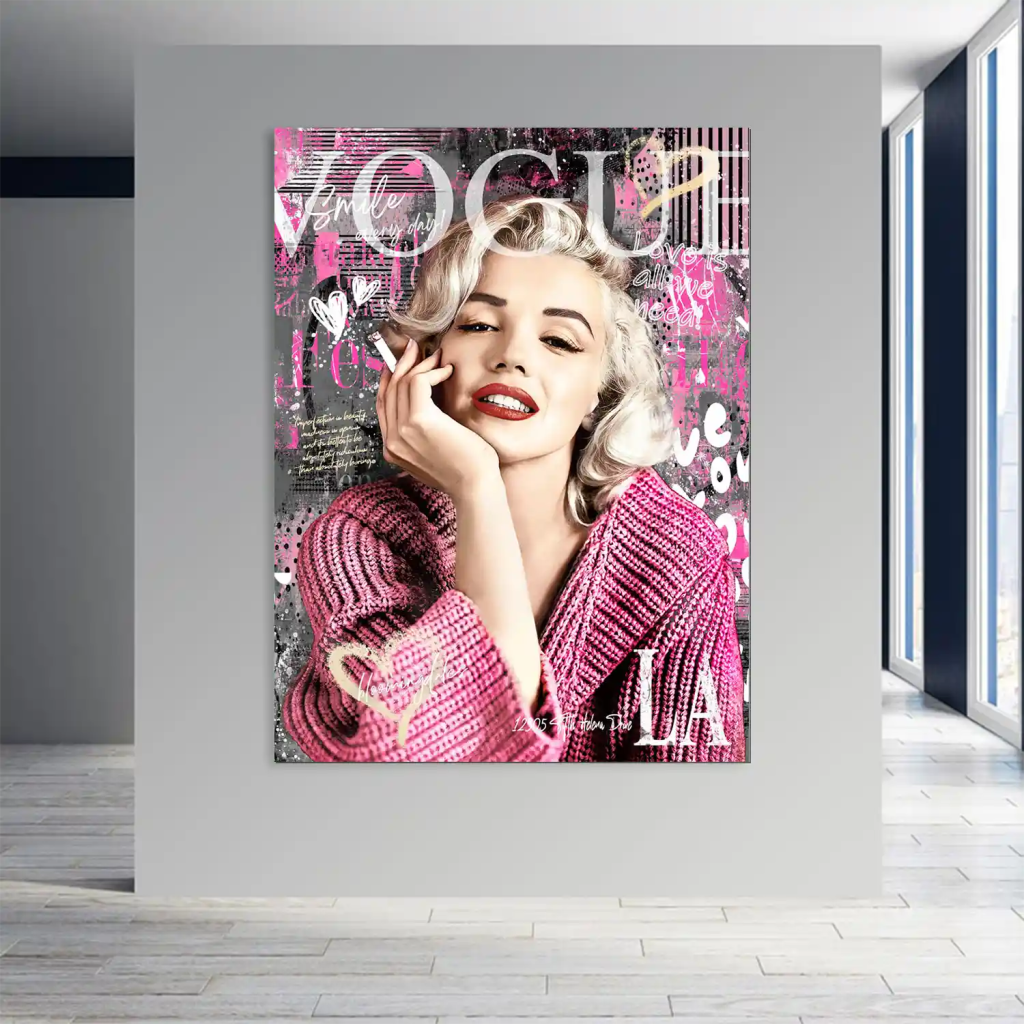 Pop Art Marilyn Monroe Vogue AluDibond Bild INGALERIE