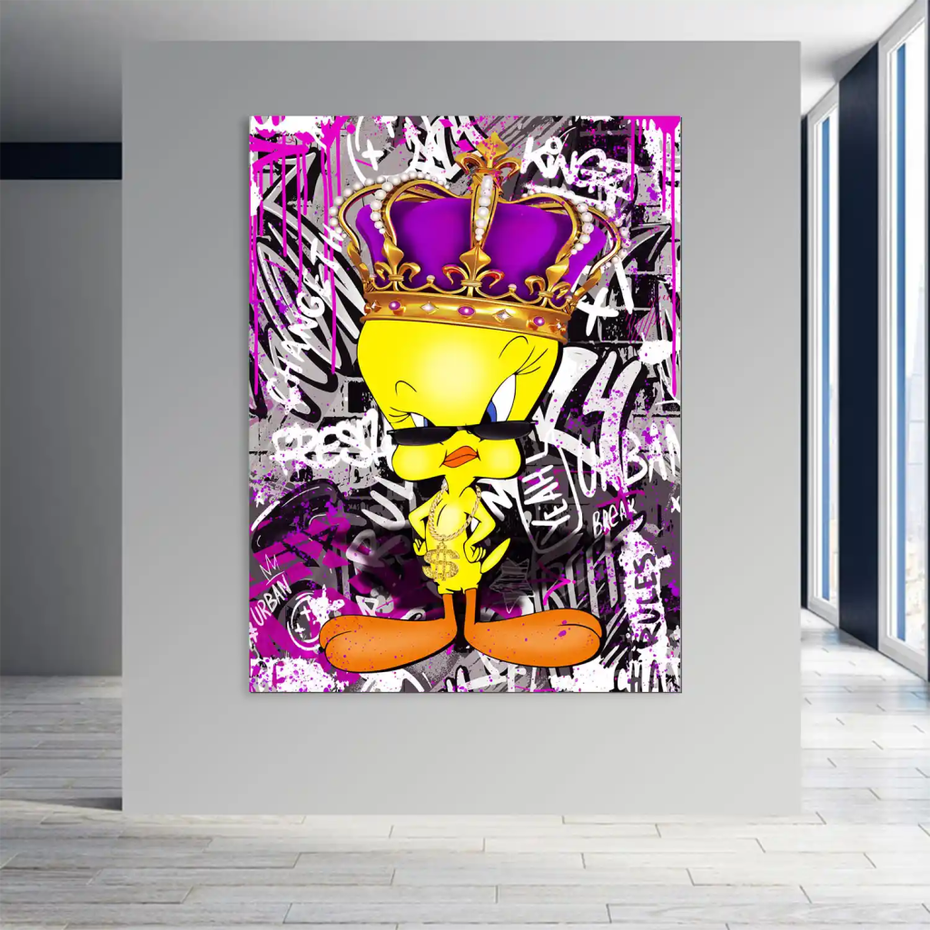 Pop Art Tweety King Aludibond Bild INGALERIE