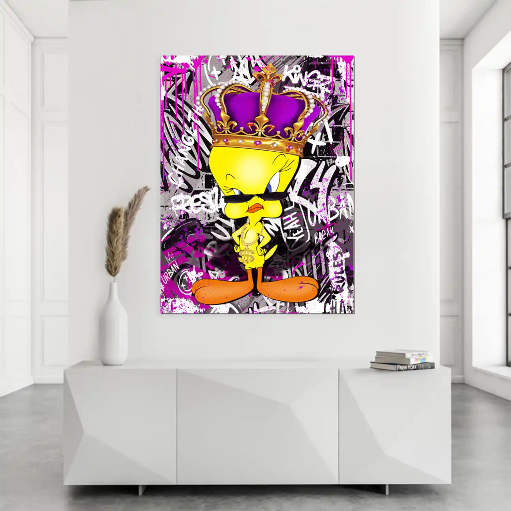 Pop Art Tweety King Aludibond Bild INGALERIE