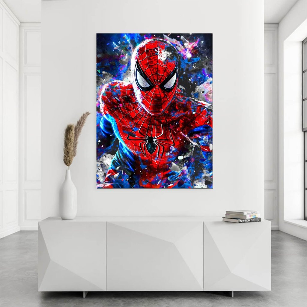 Spiderman Abstrakt Style Aludibond Bild INGALERIE